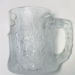 set of 4, “TreeMendous” 90’s McDonald's Flintstones glass mugs
